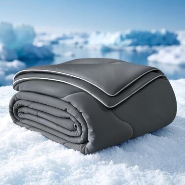 Easeland Cooling Comforter Queen, Upgraded Double-Sided Q-Max 0.45+