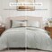 Bloomhaven Queen Comforter SET-7 Pieces Green Plaid Floral Bedding Set