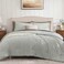 Bloomhaven Queen Comforter SET-7 Pieces Green Plaid Floral Bedding Set