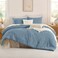 Andency Greyish Blue California King Comforter Set, 3 Pieces Boho Bed Set