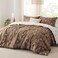 Bedsure Floral Comforter Set Cute Bedding Set King Reversible Dark Brown