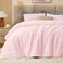 Bedelite Fleece Queen Comforter Set, Fluffy Bed Set, Cherry Blossom