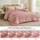 Bedelite Boho Comforter Set Queen - Tufted Boho Bedding Set, Dusty Pink