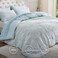 Bedsure Dusty Blue Comforter Set Cute Bow Bedding Set Full 3 Pieces