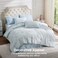 Bedsure Dusty Blue Comforter Set Cute Bow Bedding Set Queen 3 Pieces