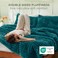 Bedsure King Fluffy Comforter Set, Cozy Fleece Teal Bedding