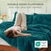 Bedsure King Fluffy Comforter Set, Cozy Fleece Teal Bedding
