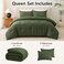 CozyLux Queen Comforter Set, 3 Pieces Down Alternative Bedding, Olive Green