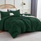 CozyLux King Comforter Set, 3 Pieces Down Alternative Bedding Emerald Green