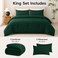 CozyLux King Comforter Set, 3 Pieces Down Alternative Bedding Emerald Green