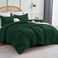 CozyLux King Comforter Set, 3 Pieces Down Alternative Bedding Emerald Green