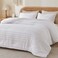 Bedelite Boho Comforter Set Queen - Tufted Boho Bedding Set, White