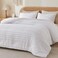 Bedelite Boho Comforter Set Queen - Tufted Boho Bedding Set, White