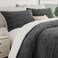 Bedelite Fluffy Sherpa Queen Comforter Set, Charcoal