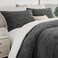 Bedelite Fluffy Sherpa Queen Comforter Set, Charcoal