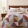 Bloomhaven Queen Quilt SET-3 Pieces Soft Bedding Lightweight Floral Patchwork Coverlet