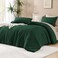 Andency Emerald Green Super King Comforter, 3 Pieces Boho Bedding Set