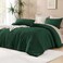 Andency Emerald Green Super King Comforter, 3 Pieces Boho Bedding Set