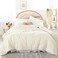 Weigelia Queen Comforter Set with Sheets - Ivory 7 Piece Bed in a Bag Queen