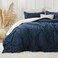 Bedelite Fluffy Sherpa Queen Comforter Set, Pintuck-Navy