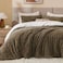 Bedelite Fluffy Sherpa King Comforter Set, Brown
