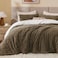 Bedelite Fluffy Sherpa King Comforter Set, Brown