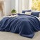 Bedsure Super King Comforter Prewashed Bedding Set 3PCS Navy 120"x120