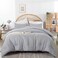 Weigelia Light Grey Comforter Set King, All Season Lightweight Bedding Set