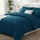 CozyLux Queen Comforter Set Lyons Blue - 7 Pieces Bed in a Bag
