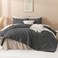 Andency Queen Comforter Set Dark Grey, 3 Pieces Bedding Set