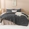 Andency Queen Comforter Set Dark Grey, 3 Pieces Bedding Set