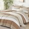 Andency Queen Comforter Set, Taupe, 7 Pieces