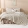 Andency Oatmeal Super King Comforter, 3 Pieces Boho Bedding Set