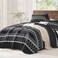 Andency Black Oversized King Quilt Set, 3 Pieces Boho Striped Bedspread