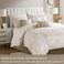 Madison Park Velvet Jacquard Champagne King Comforter Set, 7PC