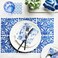 My drap Ceci X My Drap Mediterranean Tile Cotton Cocktail Napkins, Single-Use or Reuseable (4.5" X 4.5" - 50 Units Per Roll)