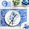 My drap Ceci X My Drap Mediterranean Tile Cotton Cocktail Napkins, Single-Use or Reuseable (4.5" X 4.5" - 50 Units Per Roll)