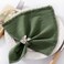 DeZerlor Olive Green Summer Fall Linen Reusable Cloth Napkins Set of 12