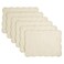 Hombys Quilted Placemats Set of 6 Washable-13X18 Inches Rectangular Placemats for Kitchen Table-100% Cotton Fabric Rectangular Table Mats, (Flax)