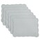 Hombys Quilted Placemats Set of 6 Washable-13X18 Inches Rectangular Placemats for Kitchen Table-100% Cotton Fabric Rectangular Table Mats, (Light Grey)