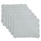 Hombys Quilted Placemats Set of 6 Washable-13X18 Inches Rectangular Placemats for Kitchen Table-100% Cotton Fabric Rectangular Table Mats, (Light Grey)