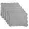 Hombys Quilted Placemats Set of 6 Washable-13X18 Inches Rectangular Placemats for Kitchen Table-100% Cotton Fabric Rectangular Table Mats, (Dark Grey)