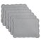 Hombys Quilted Placemats Set of 6 Washable-13X18 Inches Rectangular Placemats for Kitchen Table-100% Cotton Fabric Rectangular Table Mats, (Dark Grey)