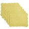 Hombys Quilted Placemats Set of 6 Washable-13X18 Inches Rectangular Placemats for Kitchen Table-100% Cotton Fabric Rectangular Table Mats, (Yellow)