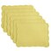 Hombys Quilted Placemats Set of 6 Washable-13X18 Inches Rectangular Placemats for Kitchen Table-100% Cotton Fabric Rectangular Table Mats, (Yellow)