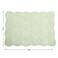 Hombys Quilted Placemats Set of 6 Washable-13X18 Inches Rectangular Placemats for Kitchen Table-100% Cotton Fabric Rectangular Table Mats, (White with Light Green)