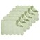 Hombys Quilted Placemats Set of 6 Washable-13X18 Inches Rectangular Placemats for Kitchen Table-100% Cotton Fabric Rectangular Table Mats, (White with Light Green)