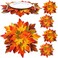 SmoothNovelty 6 Pcs 15" Fall Thanksgiving Maple Leaf Placemats