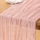 DeZerlor Dusty Pink Cheesecloth Table Runner 1 Pack Summer Boho Runner