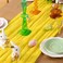 DeZerlor Lemon Yellow Cheesecloth Table Runners 6 Pack Summer Boho Runners